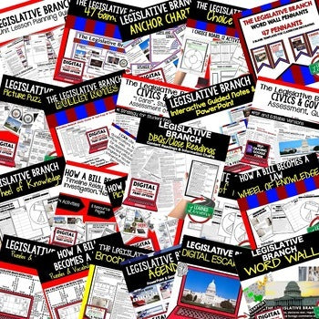 Legislative Branch Bundle | Congress Activities | Civics | Print & Google - preview 2