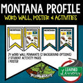 Montana History Word Wall, State Profile, Montana Activities US History Posters - preview 1