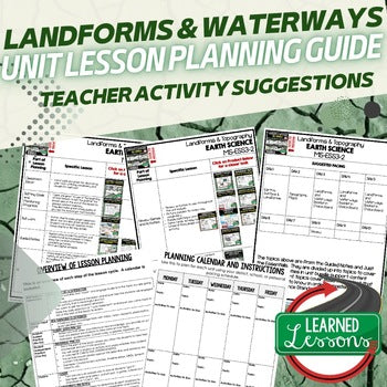 Landforms & Topography Lesson Plan Guide | NGSS Earth Science Lesson Plans - preview 1