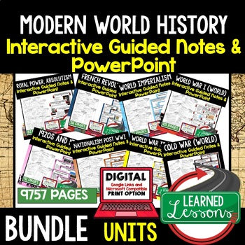 Middle East Post WWII Guided Notes & PowerPoints, Digital and Print - preview 4