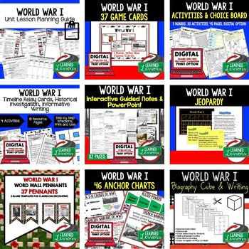 World War I BUNDLE, American History Bundle, Print, Digital, & Google - preview 2
