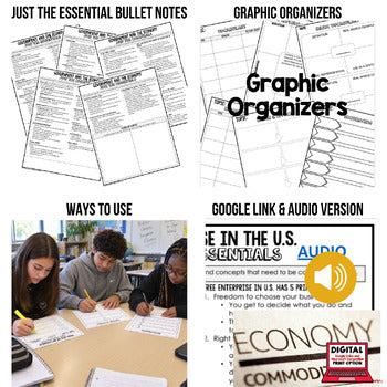 Government & the Economy Outline Notes, Bullet Notes, Unit Review, Test Prep - preview 2