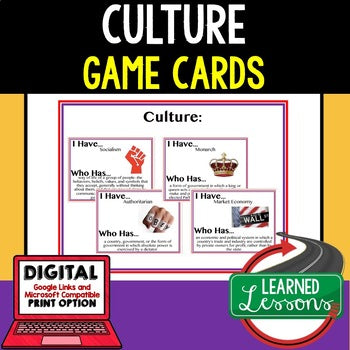 Cultural Geography Game Cards, Geography Print & Digital Distance Learning - preview 1