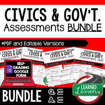 Constitution Quiz, Constitution Test, Civics Assessment with Google Forms - preview 3