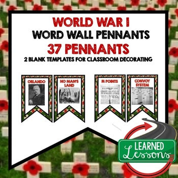 World War I Word Wall | WWI Vocabulary Posters | U.S. History - preview 1
