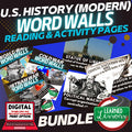 American History Word Wall Activity Pages | U.S. History Vocabulary BUNDLE - preview 1