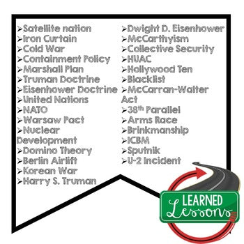 Cold War Word Wall Pennants US History Word Wall - preview 2