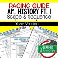 Early American History Pacing Guide | Scope & Sequence | U.S. History Map - preview 1