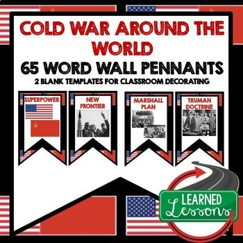 Cold War Word Wall Pennants World History Word Wall - preview 1