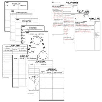 Interest Groups Guided Notes & PowerPoint, Google, Flipped Classroom - preview 3