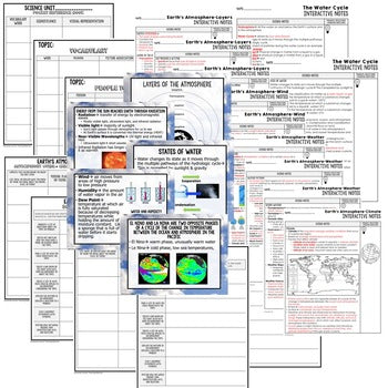 Atmosphere Guided Notes & PowerPoints NGSS Earth Science Guided Notes - preview 2
