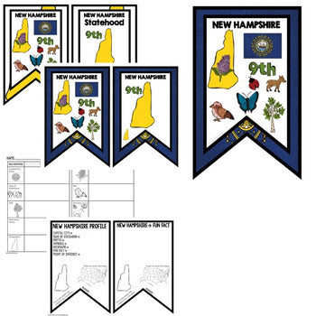 New Hampshire History Word Wall, State Profile, New Hampshire Activities - preview 2