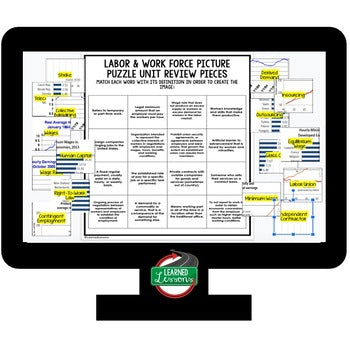 Labor and Work Force Activity Picture Puzzle, Economics Curriculum - preview 3