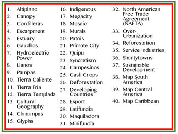 Latin America Word Wall World Geography Word Wall Geography Posters - preview 2