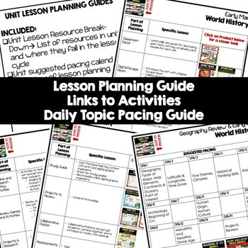 Early Man Lesson Plan Guide, World History Lesson Plans Back To School - preview 2