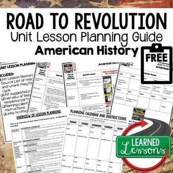 Road to Revolution Lesson Plan Guide, Unit Plan, Back-to-School - preview 1