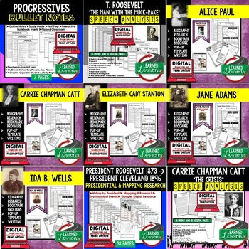 Progressive Era Activities Bundle | U.S. History Print & Digital Lessons - preview 3