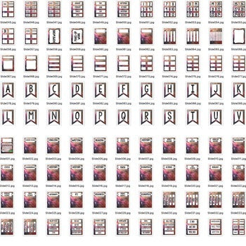 SECONDARY CLASSROOM DECOR, BINDER LABELS, Space Pink - preview 3