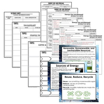 Energy Use Guided Notes and PowerPoints NGSS Earth Science Guided Notes - preview 2