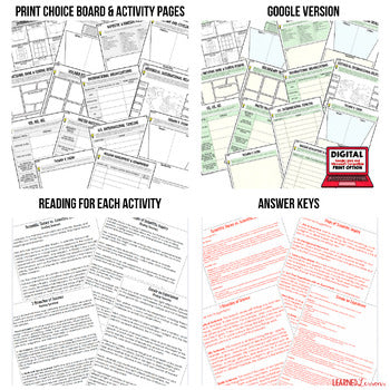 Foreign Affairs Activities, Choice Board, Digital Learning, Google & Print - preview 2