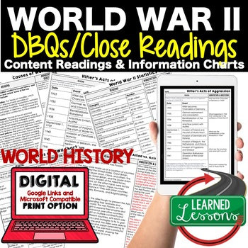 World War II DBQ Reading Activity Google World History DBQ Reading - preview 1