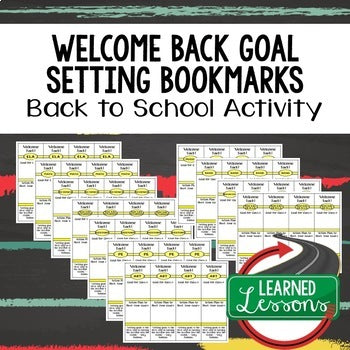 Back to School Student Goal Setting Bookmarks | Goal Setting Activities - preview 1