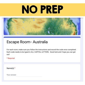 Australia Geography Escape Room | Australia Digital Breakout  Geography Activity - preview 4