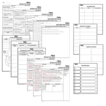 1960s, Era of Social Change Notes & PowerPoints, US History, Print, Digital - preview 2