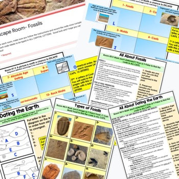 Fossils Digital Escape Room, Fossils Activity Earth Science Escape Room - preview 2