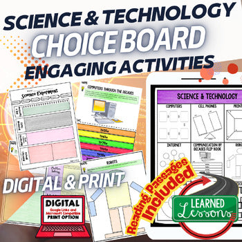 Science Technology Activities, Science Choice Board, Science Differentiation - preview 1