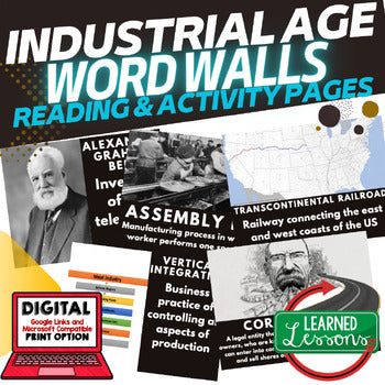 Age of Industry Gilded Age Word Wall Activity Pages U.S. History Word Wall - preview 1