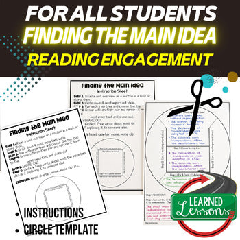 Finding the Main Idea Interactive Activity | Main Idea Graphic Organizer | Readi - preview 1