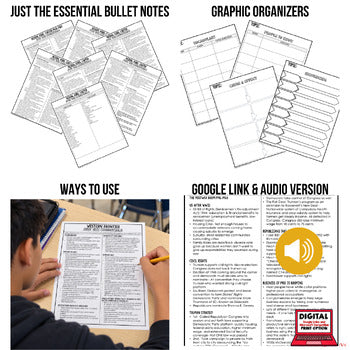 Nixon, Ford, Carter Outline Notes, Bullet Notes Review - preview 2