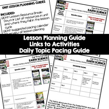 Earth’s Forces Lesson Plan Guide | NGSS Earth Science Lesson Plans - preview 2
