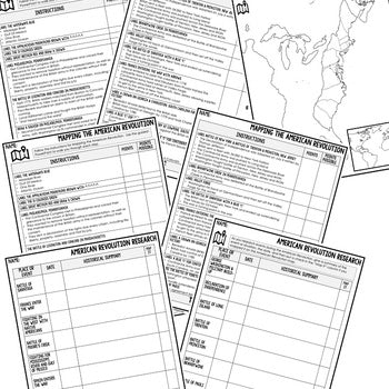 American Revolution Map Activity and Research, Mapping the American Revolution - preview 2