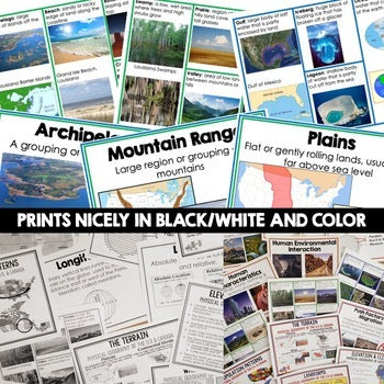 Landforms & Waterways  Anchor Charts (World Geography Anchor Charts) - preview 2