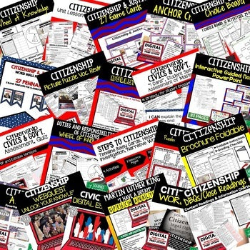 Citizenship & Justice Bundle | Civics & Government Activities | Print & Google - preview 2