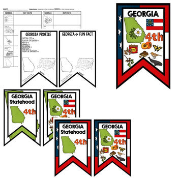 Georgia History Word Wall, State Profile, Georgia Activities US History Posters - preview 2
