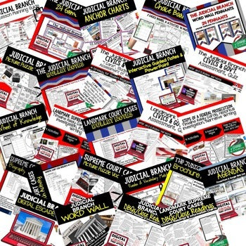 Judicial Branch Bundle | Courts & Supreme Court Activities | Print & Google - preview 2
