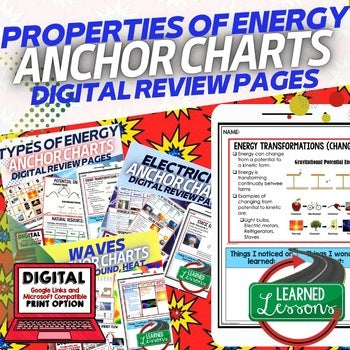 Properties of Energy Anchor Charts, Posters, Physical Science Anchor Charts - preview 1