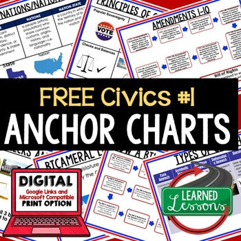 FREE Civics Posters | Government Anchor Charts | Middle School Social Studies - preview 1