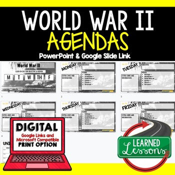 World War II Agenda PowerPoint & Google Slides Agenda - preview 1