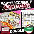 Earth Science Activities, Choice Board BUNDLE, Digital Distance Learning & Print - preview 1