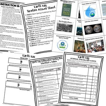Earth Day Activity, Earth Day Timeline Relay, Earth Day Writing Activity, Google - preview 3