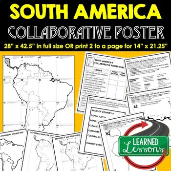 South America Collaborative Poster, Mapping South America Mapping Activity - preview 1