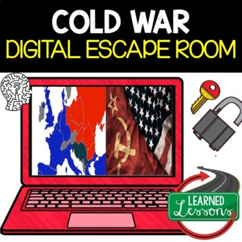 Cold War Digital Escape Room, Breakout Room, Activity Pages No Prep - preview 1