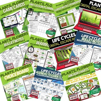 Life Science Living Organisms Bundle Classification, Plants, Flowers, Life Cycle - preview 3