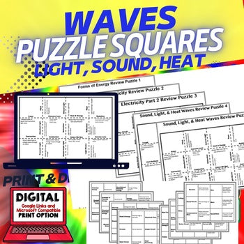 Properties of Energy Vocabulary Activity Puzzle Physical Science Curriculum - preview 4