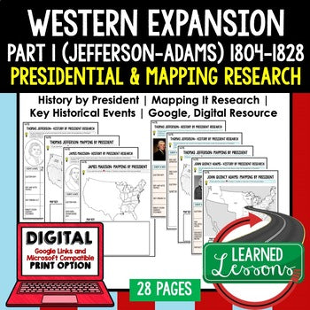 Western Expansion and Conflict Presidential Research and Mapping Google & Paper - preview 1