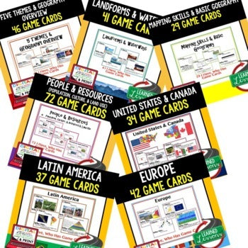 World Geography Game Bundle | Geography Review | Print & Google - preview 2